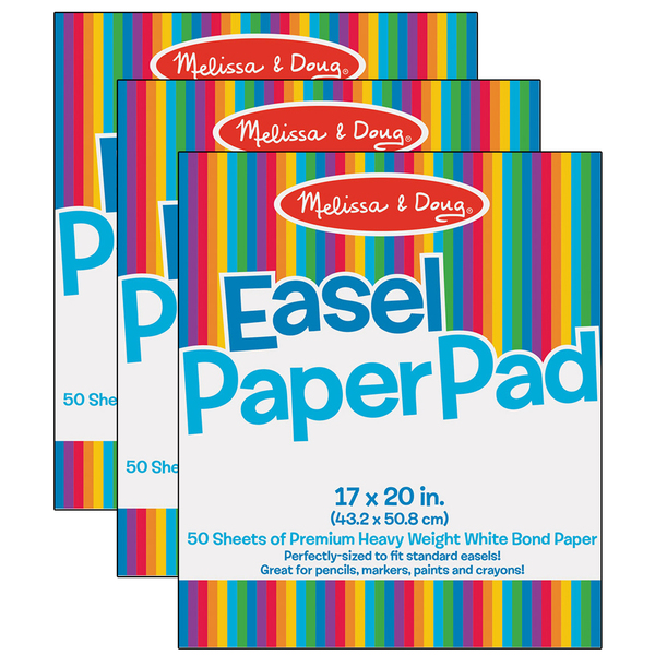 Melissa & Doug Easel Paper Pad, 17" x 20", 50 sheets Per Pad, PK3 4102